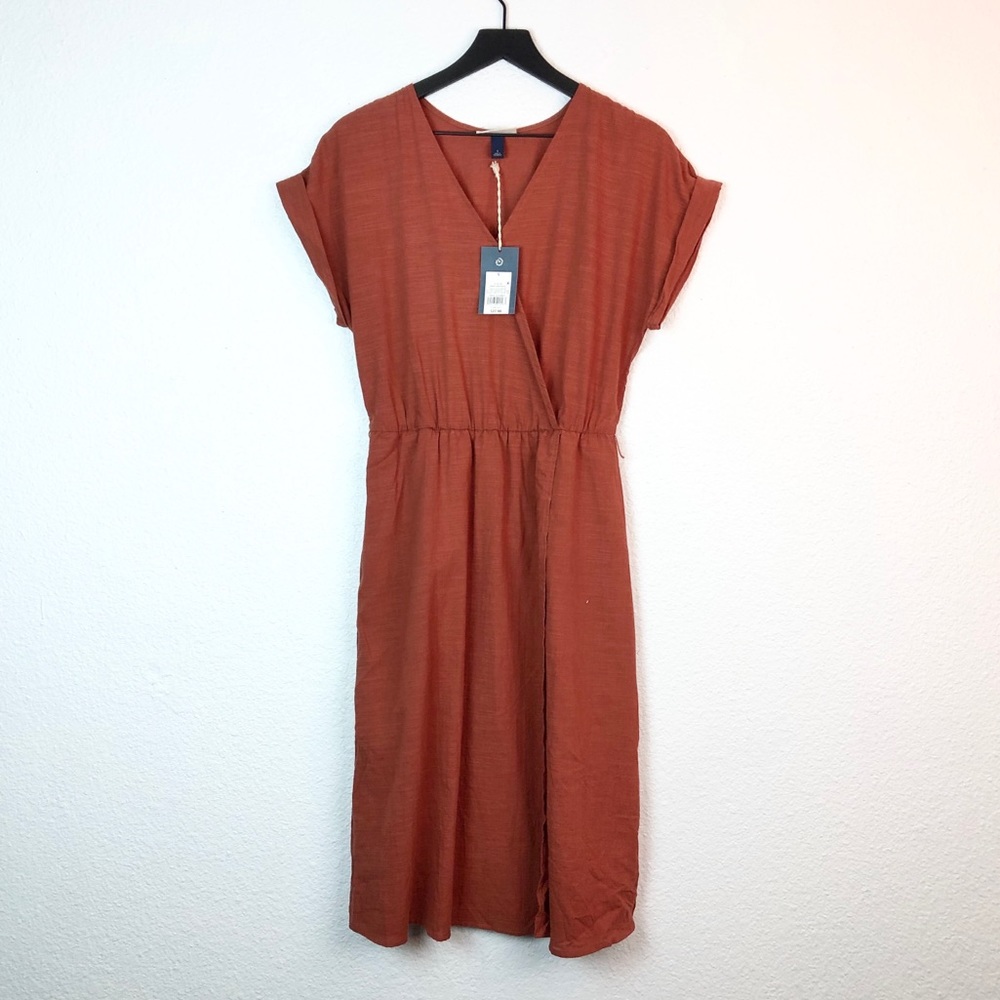 Universal Thread Burnt Orange Dress Wrap Midi S